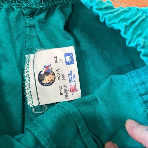 Vintage 80’s Cherokee elastic waist mom teal shorts-12 made in USA - Picture 7 of 8